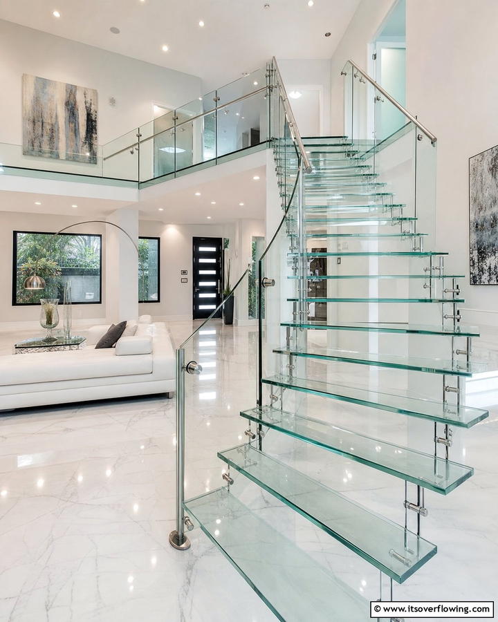 Modern Marvel The Glass Staircase Design - 21 Creative Staircase Design Ideas for Modern Homes