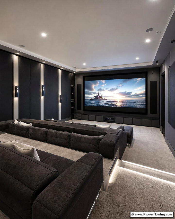 Modern Media Room - 21 Bonus Room Ideas to Maximize Unused Spaces