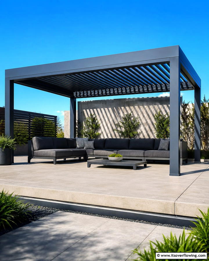 Modern Metal Shelter - 30 Backyard Gazebo Ideas for Outdoor Entertaining