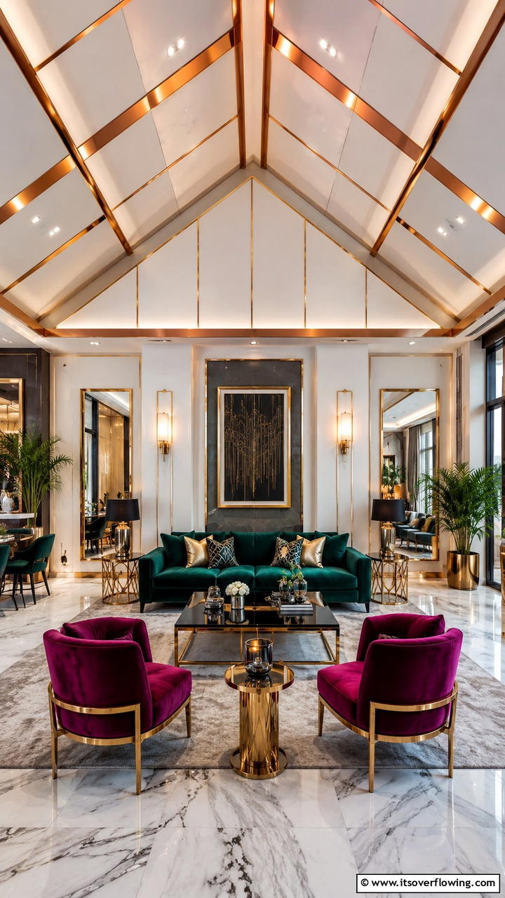 Modern Metallic Accents - 21 Dramatic Vaulted Ceiling Ideas to Enhance Living Spaces