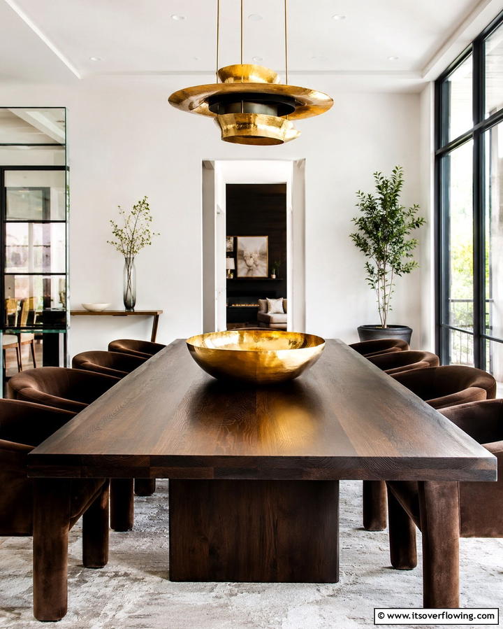 Modern Metallic Dough Bowl Accents - 30 Rustic Dough Bowl Decor Concepts for Farmhouse-Inspired Homes
