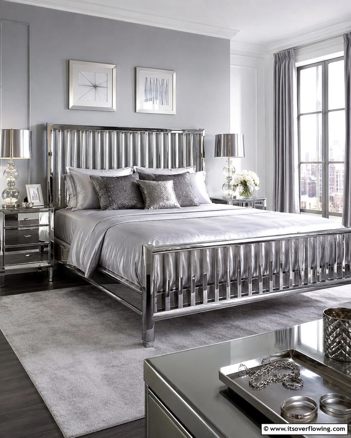 Modern Metallic Touches - 30 Minimalist Clean Girl Room Ideas for a Clutter-Free Space