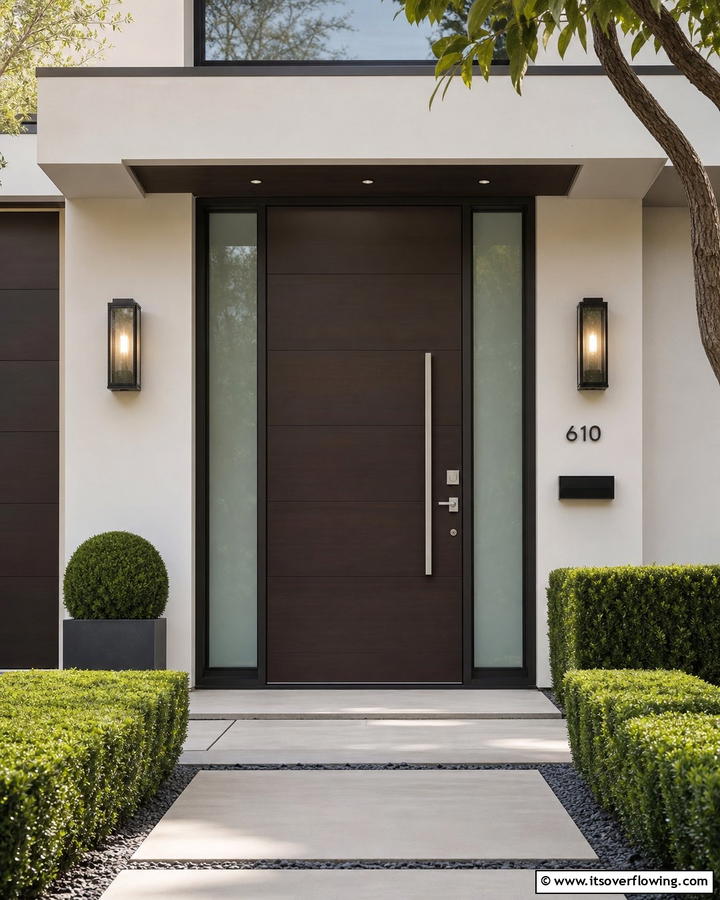 Modern Minimalism - 25 Stylish Brown Front Door Ideas for Your Home
