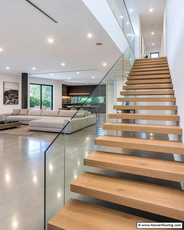 Modern Minimalism - 30 Wooden Staircase Ideas for Modern and Rustic Homes