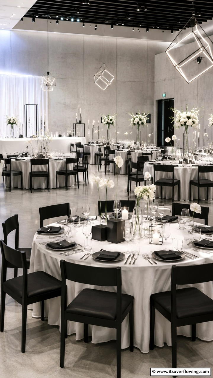 Modern Minimalist Accents - 21 Elegant Wedding Decoration Ideas for a Memorable Event