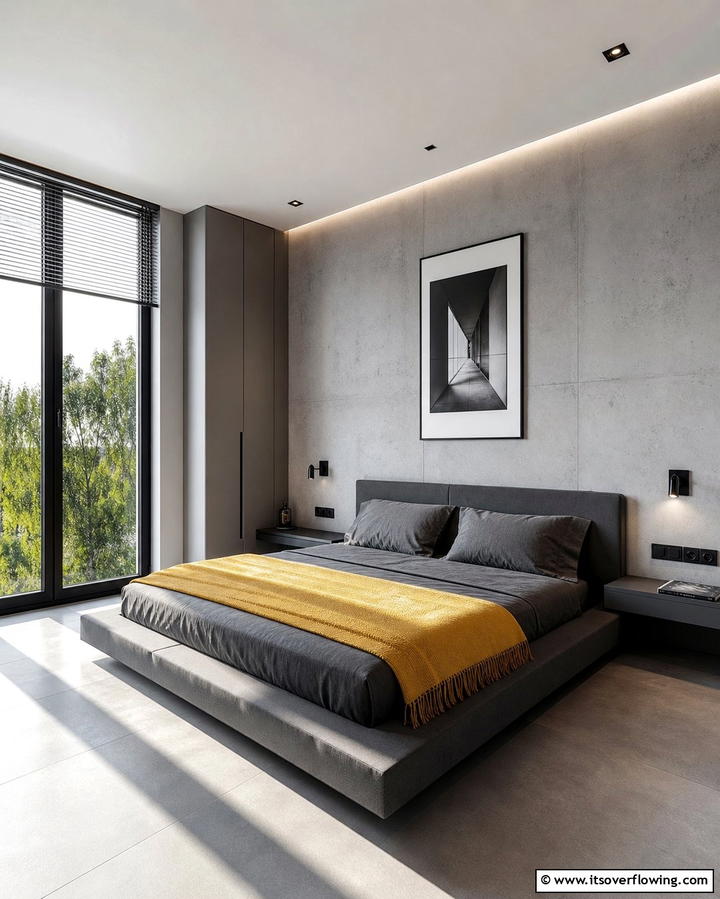 Modern Minimalist Aesthetic - 25 Yellow and Grey Bedroom Ideas for a Chic Look