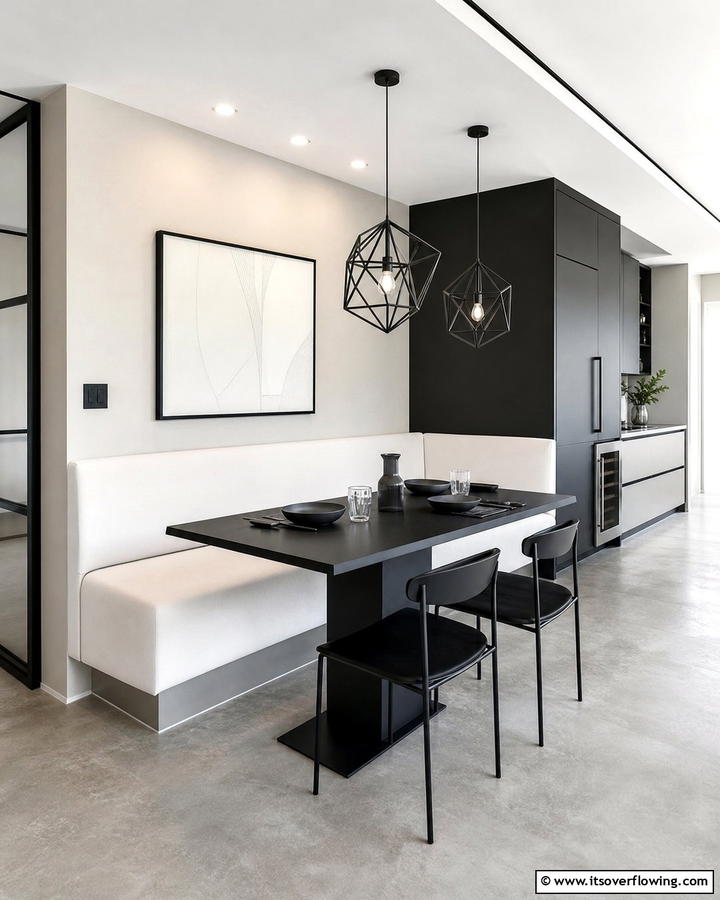 Modern Minimalist Banquette - 21 Banquette Seating Ideas for Stylish & Functional Dining Spaces