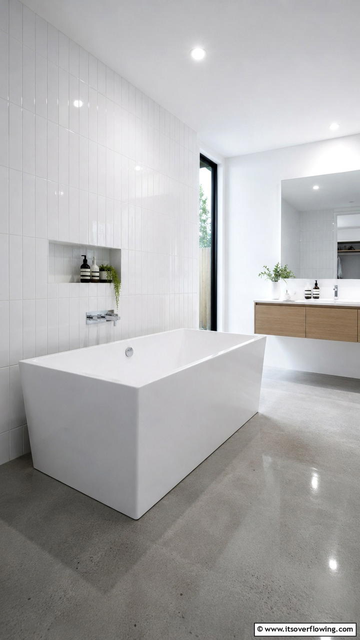 Modern Minimalist Bathtub - 30 Bathtub Ideas for a Luxurious and Relaxing Bathroom