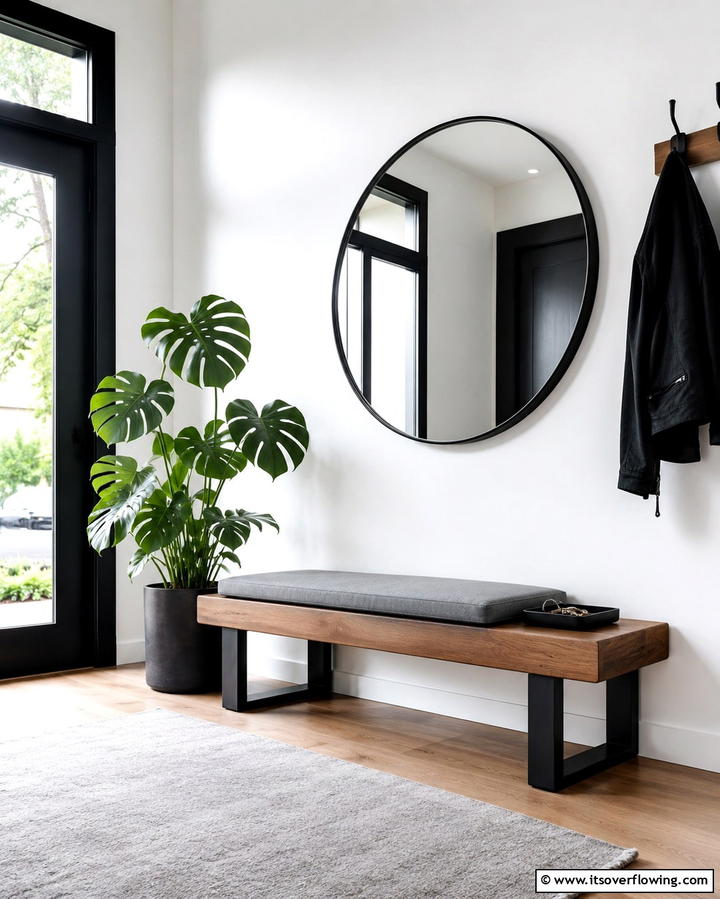 Modern Minimalist Bench - 30 Functional Entryway Bench Solutions for Organized Homes