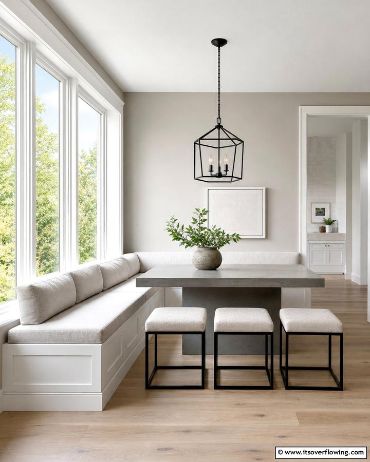 Modern Minimalist Breakfast Nook - 21 Cozy Breakfast Nook Ideas for Charming Kitchen Corners