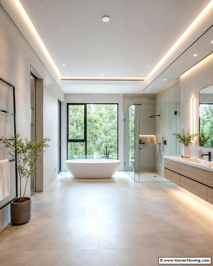 Modern Minimalist Ceiling Design - 30 Inspiring Bathroom Ceiling Ideas for Modern Homes