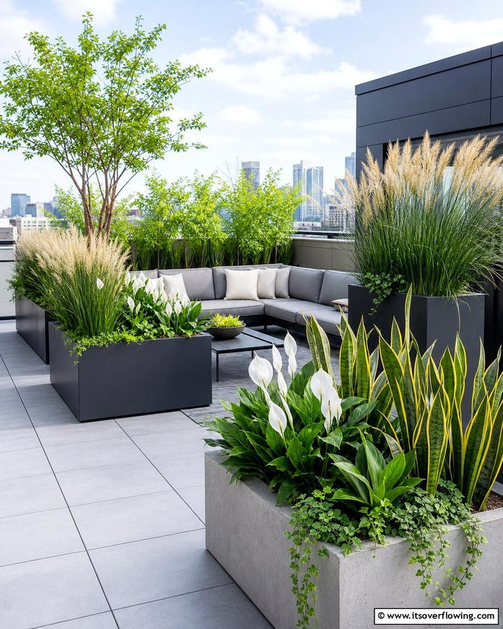 Modern Minimalist Container Garden - 21 Container Garden Ideas for Flexible Planting Solutions