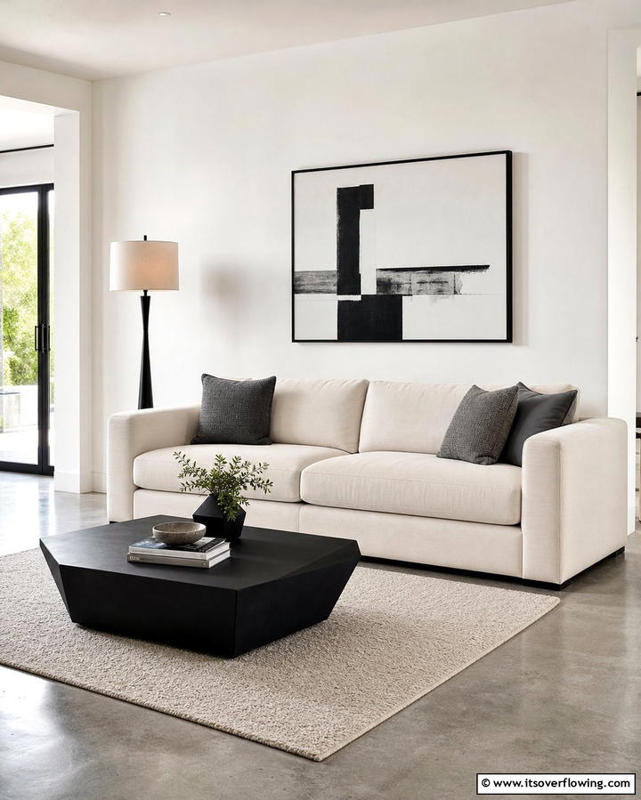 Modern Minimalist Cream Couch Setup - 25 Cream Couch Living Room Ideas for Timeless Elegance