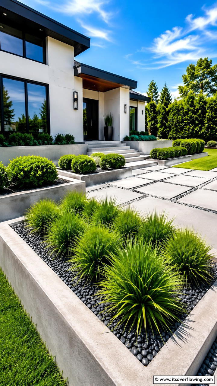 Modern Minimalist Design - 30 Front Yard Landscaping Ideas for Stunning Curb Appeal