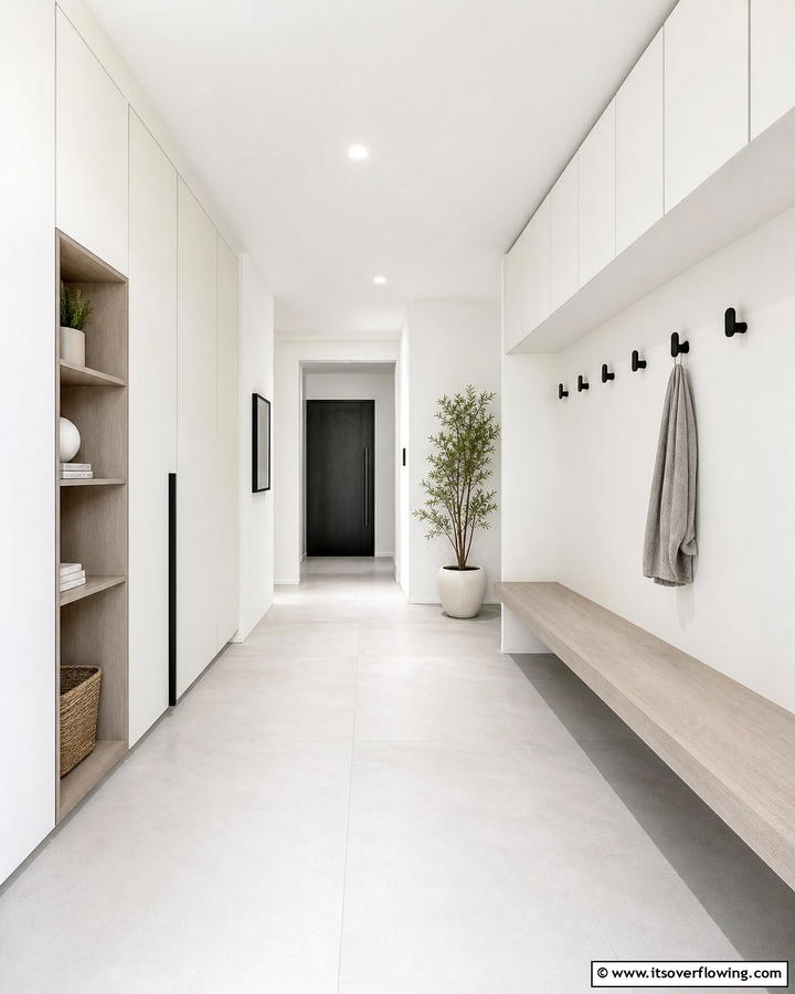 Modern Minimalist Design - 21 Mud Room Ideas for Organized & Stylish Entryways