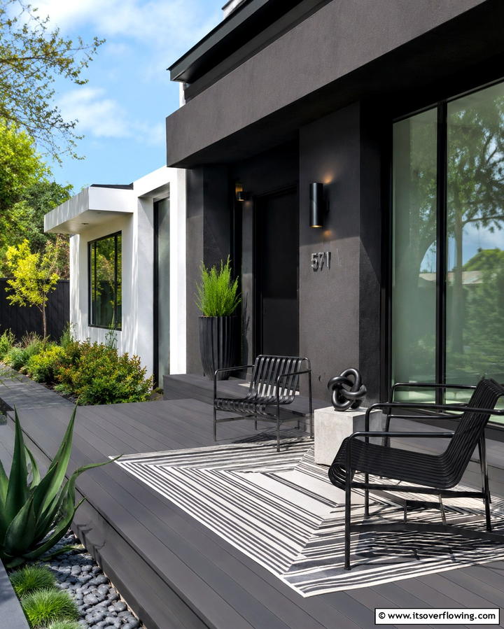 Modern Minimalist Design - 25 Front Porch Deck Ideas for a Stunning Entryway