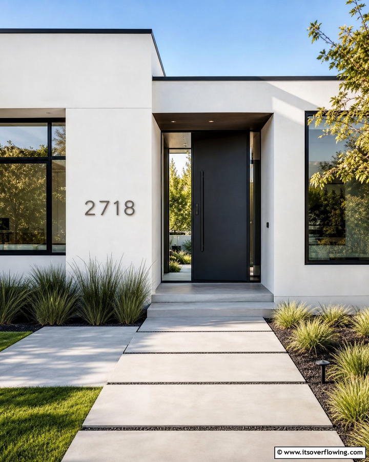 Modern Minimalist Digits - 21 House Number Ideas to Boost Curb Appeal Creatively