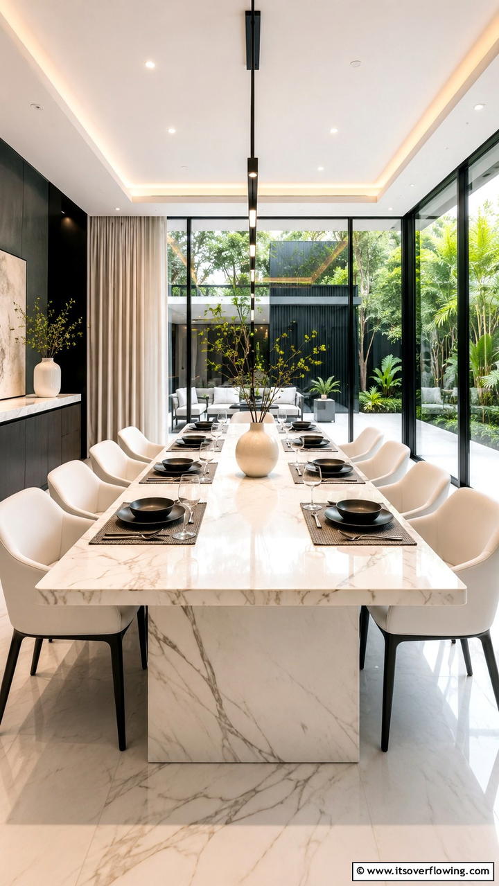 Modern Minimalist Elegance - 21 Elegant Tablescape Ideas for Memorable Dining Experiences