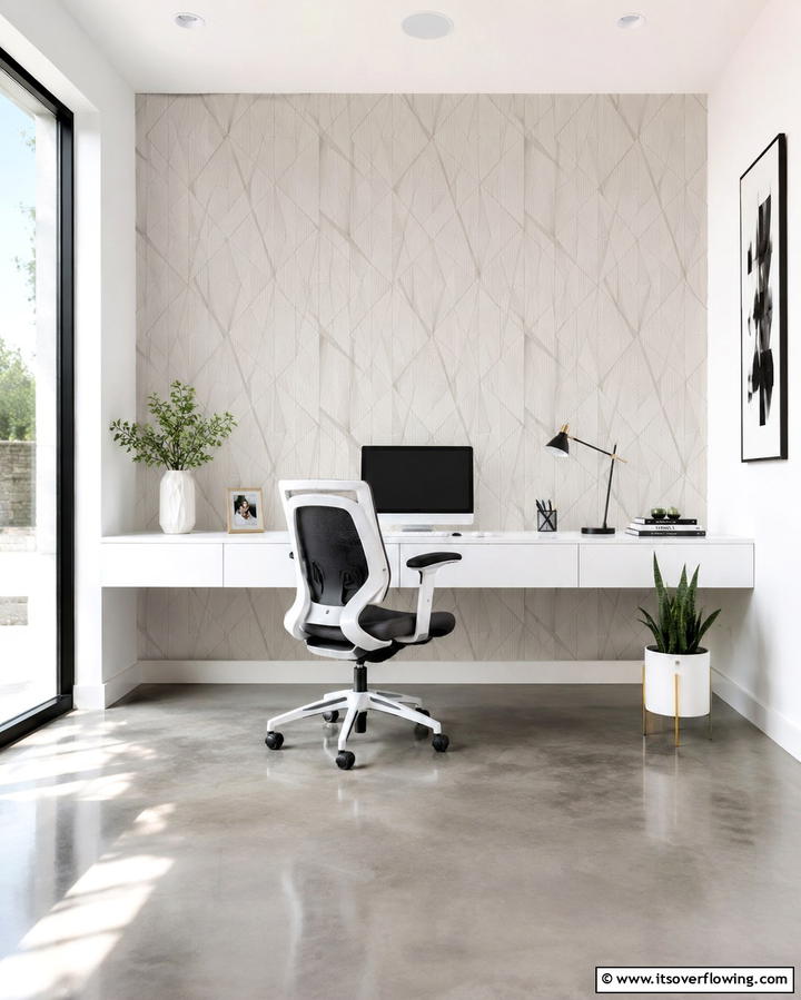 Modern Minimalist Elegance - 30 Office Wallpaper Ideas for a Productive Workspace