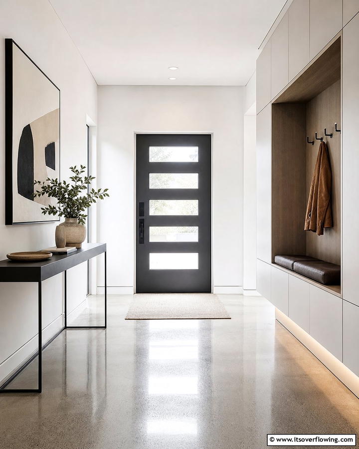 Modern Minimalist Entryway - 21 Entryway Ideas to Create a Welcoming First Impression