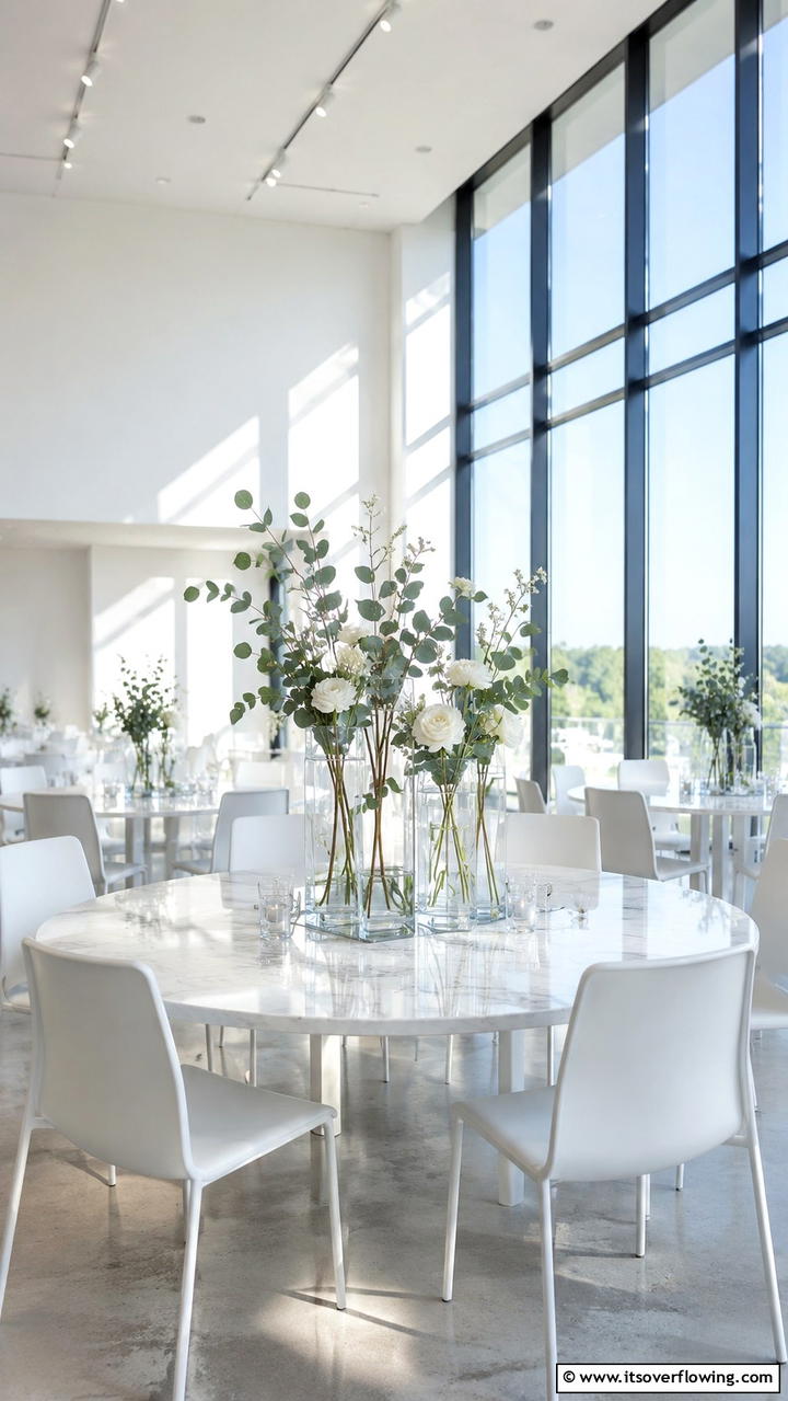 Modern Minimalist Eucalyptus - 30 Eucalyptus Wedding Centerpieces for Natural Elegance