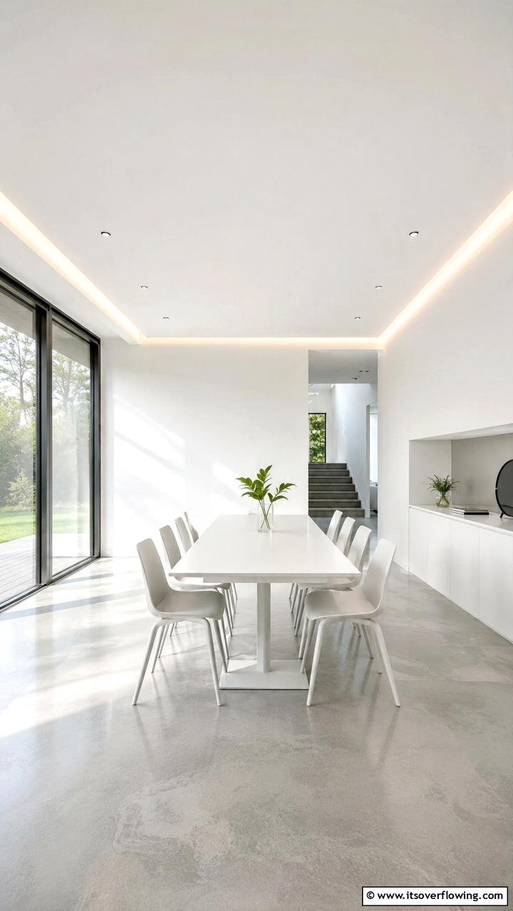 Modern Minimalist Finish - 30 Dining Room Ceiling Ideas to Elevate Your Space