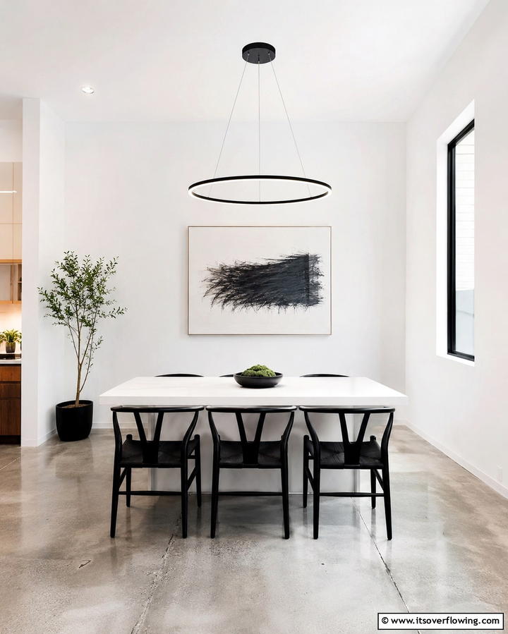Modern Minimalist Fixtures - 30 Small Dining Room Lighting Ideas for Cozy Ambiance