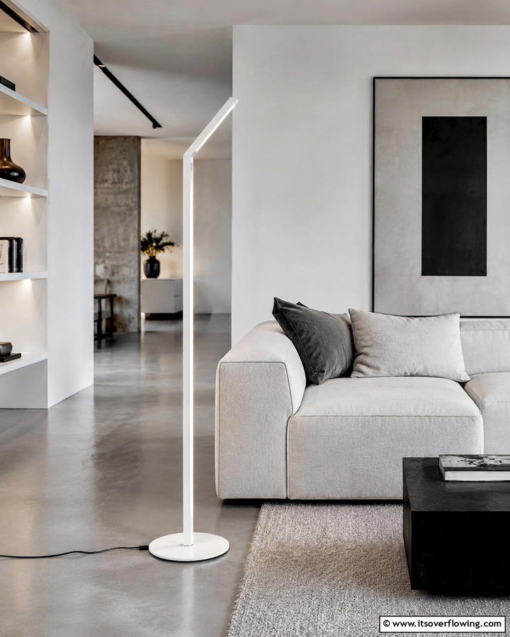 Modern Minimalist Floor Lamp - 30 Living Room Floor Lamp Ideas- Stylish Lighting Solutions