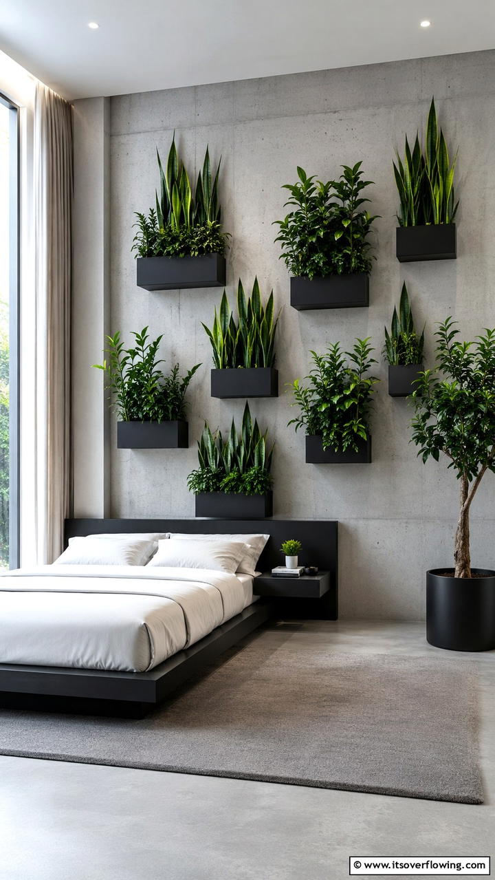 Modern Minimalist Greenery - 30 Indoor Plant Wall Ideas to Transform Blank Spaces