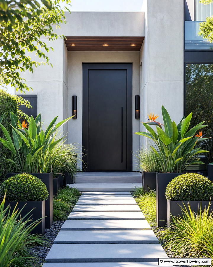 Modern Minimalist Greenery - 21 Front Door Plants for a Welcoming and Lush Entryway