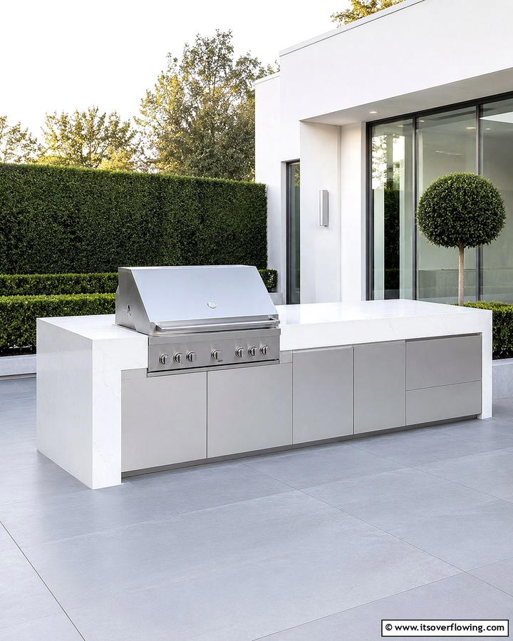 Modern Minimalist Grill StationOne - 25 Grill Station Ideas for the Ultimate Outdoor Cooking Space