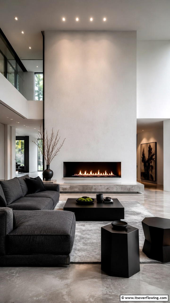Modern Minimalist Hearth Design - 30 Fireplace Hearth Ideas to Elevate Your Living Room
