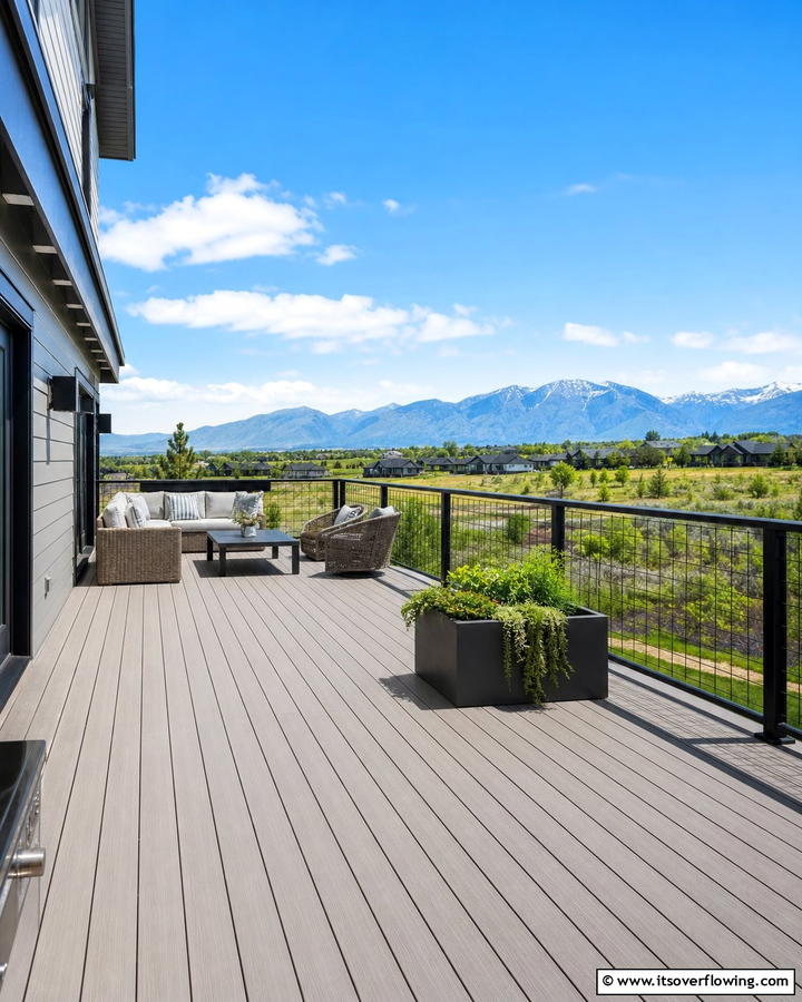 Modern Minimalist Hog Wire Deck Railing - 20 Hog Wire Deck Railing Ideas for Rustic Charm