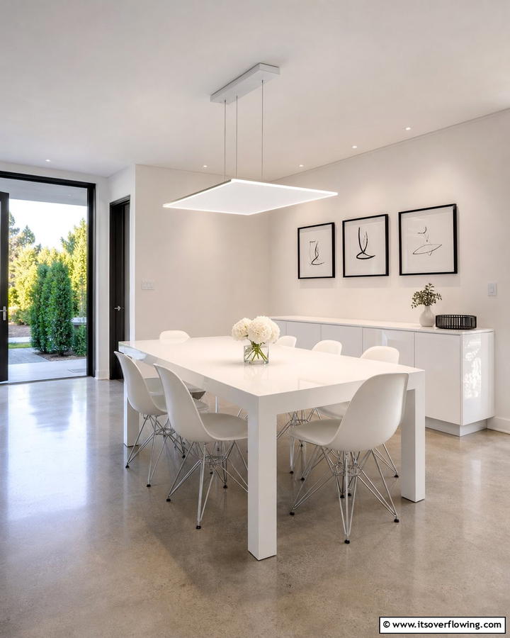 Modern Minimalist LED - 21 Dining Room Lighting Ideas to Elevate Your Space