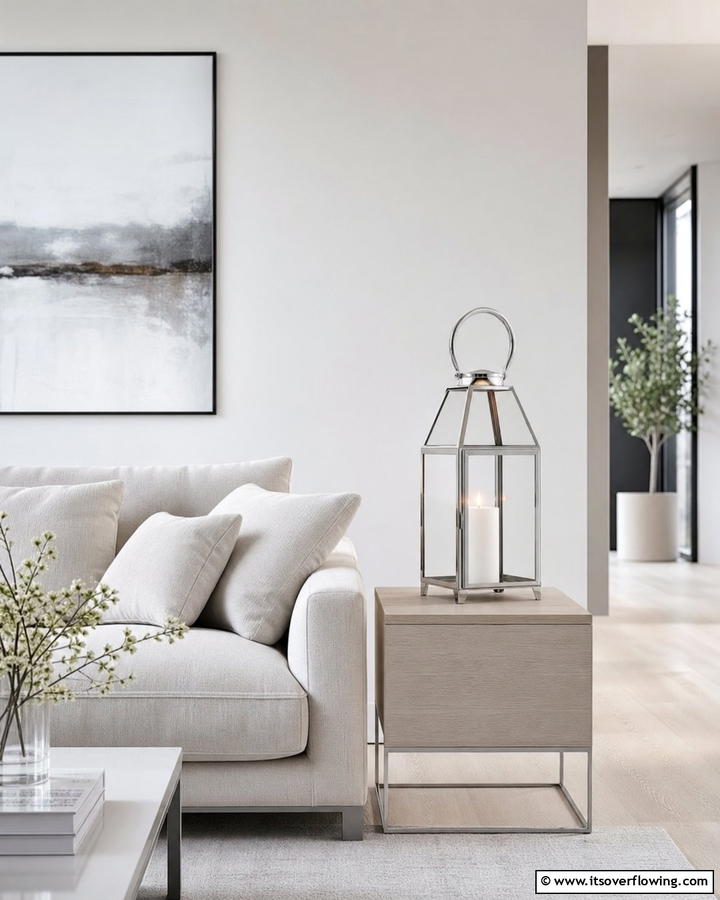 Modern Minimalist Lantern - 30 Lantern Decor Ideas for Indoor and Outdoor Spaces