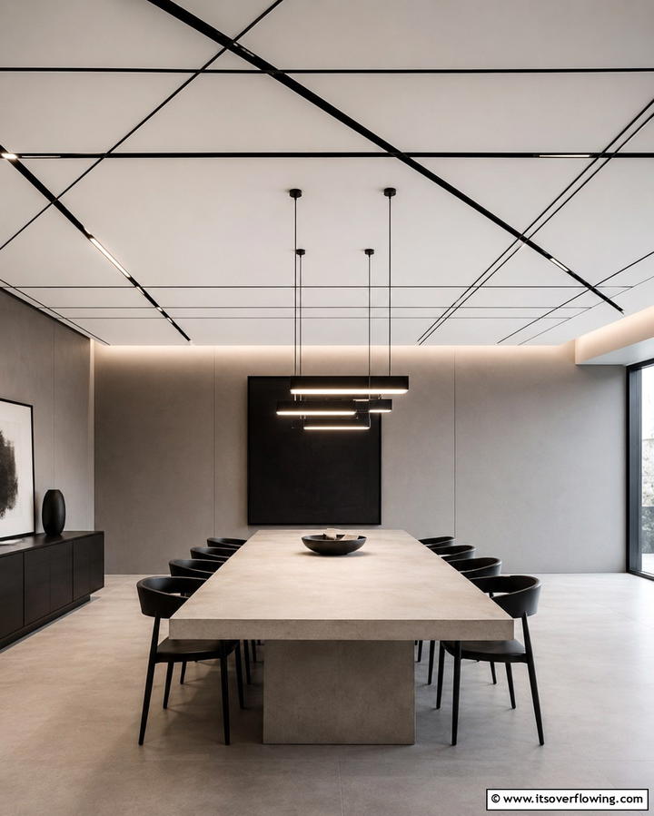 Modern Minimalist Lines - 30 Artistic Ceiling Murals to Inspire Unique Interior Designs