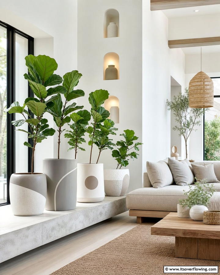 Modern Minimalist Muse - 21 Painted Pot Ideas for Creative Plant Container Makeovers
