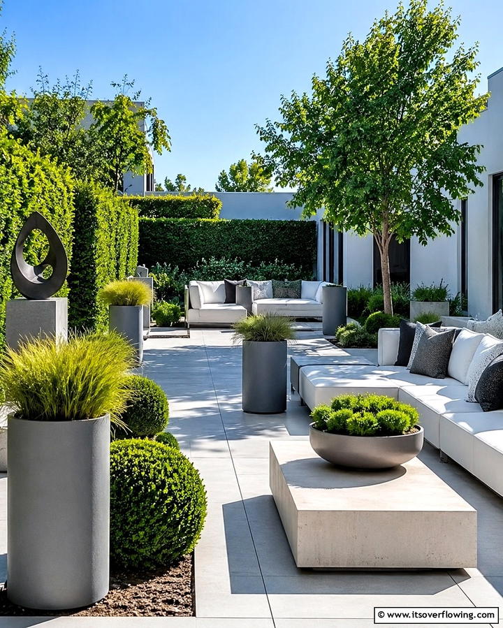 Modern Minimalist Patio Oasis - 30 Patio Garden Ideas for Lush Small-Space Greenery