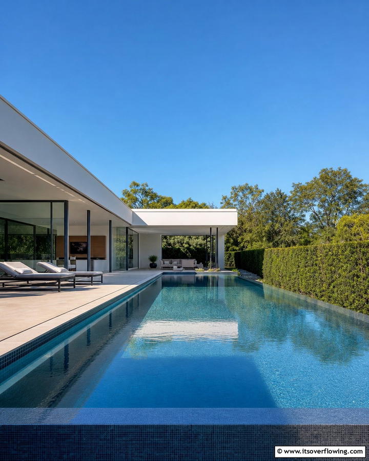 Modern Minimalist Pool Retreat - 21 Pool House Concepts for Stylish Backyard Escapes & Storage