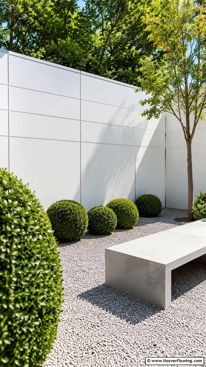 Modern Minimalist Privacy Fence - 30 Cheap Privacy Fence Ideas- Affordable Outdoor Seclusion