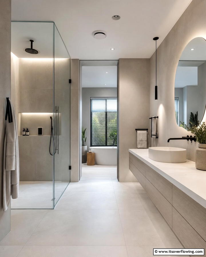 Modern Minimalist Retreat - 21 Luxury Bathroom Ideas for a Spa-Like Retreat