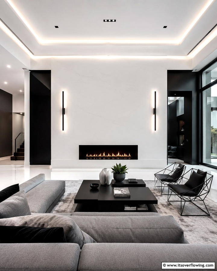 Modern Minimalist Sconces - 25 Fireplace Sconces Ideas for a Warm Ambiance