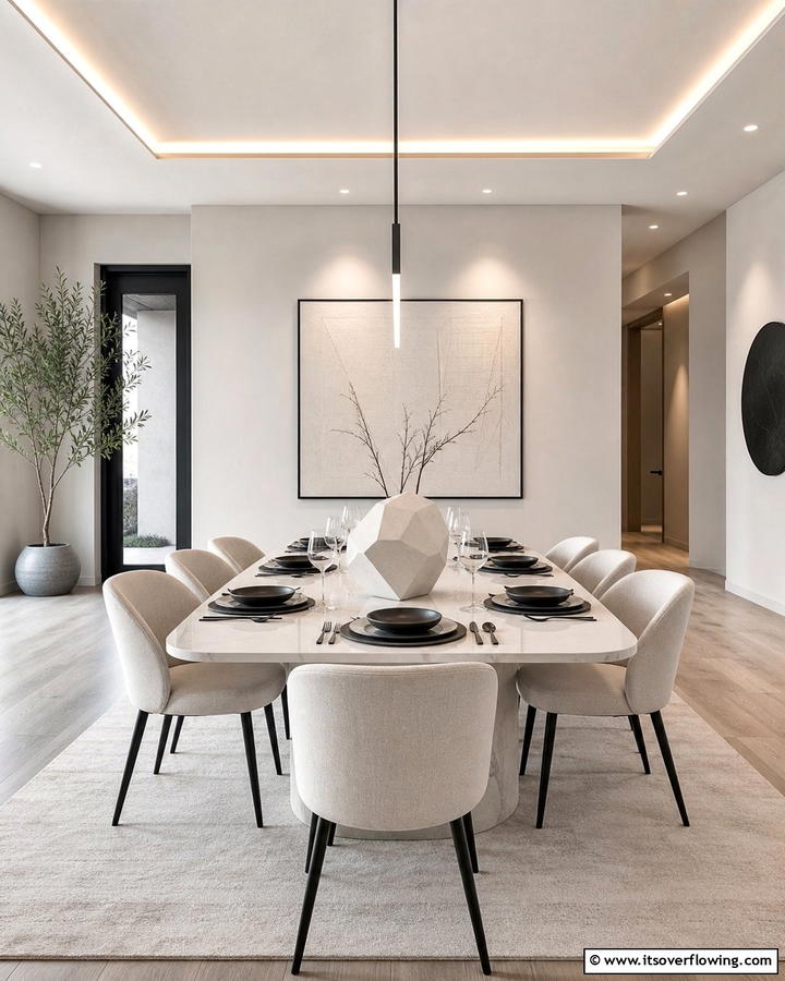 Modern Minimalist Setup - 21 Dining Room Table Decor Ideas for Every Occasion