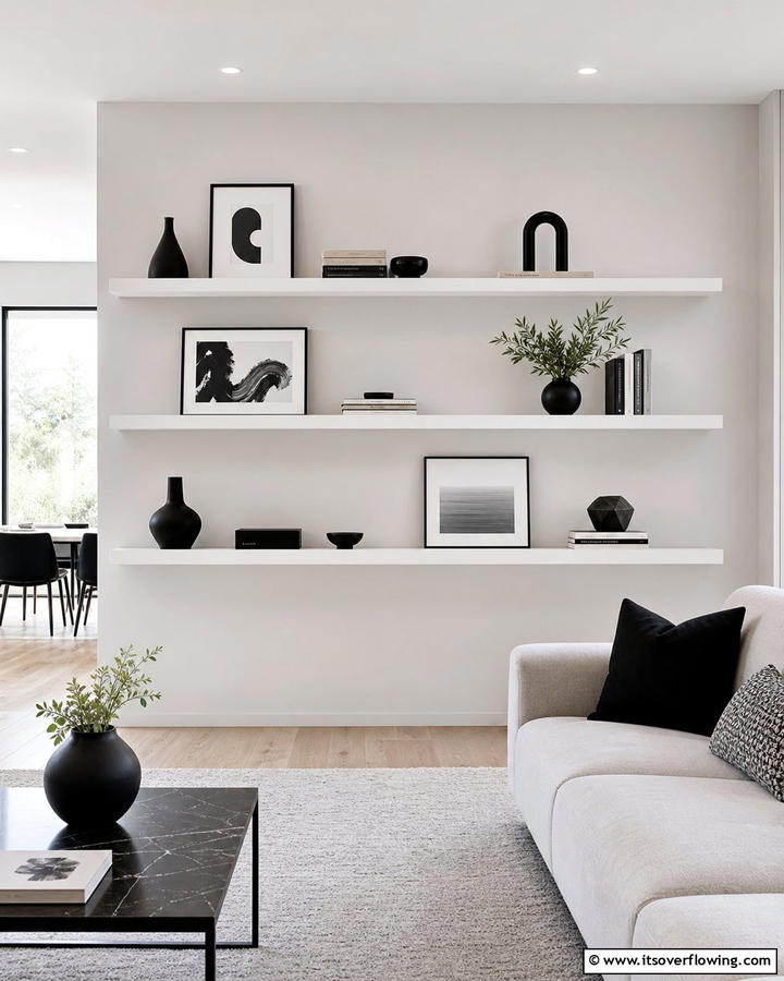 Modern Minimalist Shelf Decor - 21 Shelf Decor Ideas to Organize and Elevate Your Spaces