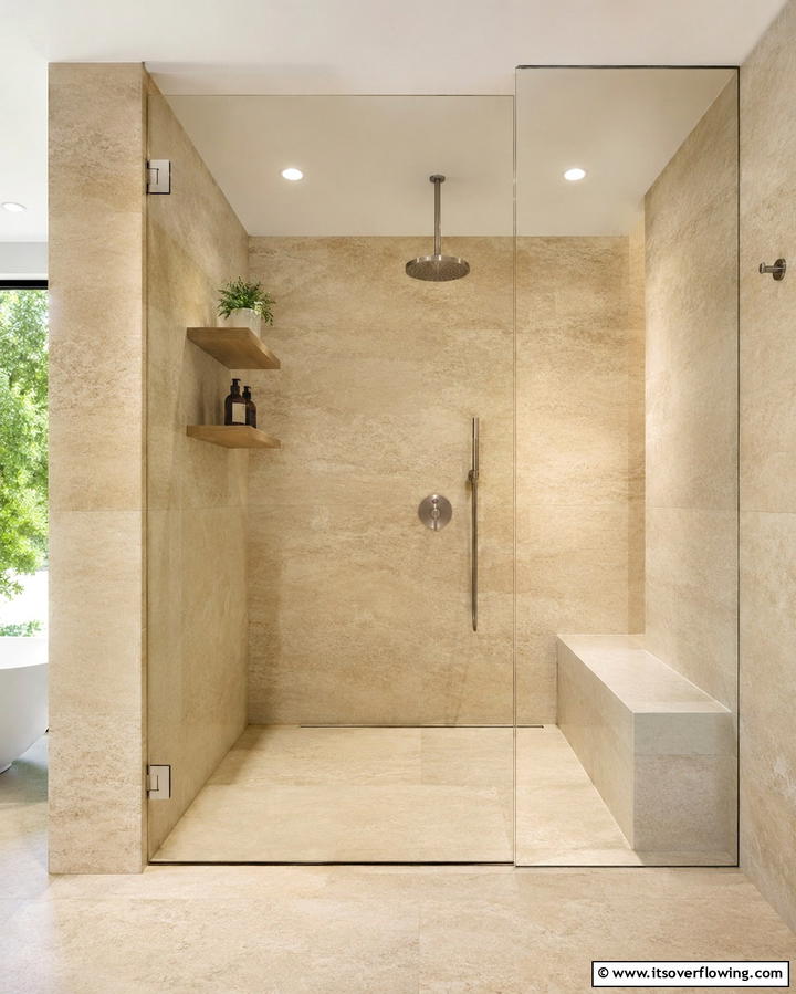 Modern Minimalist Shower Retreat - 30 Space-Efficient Corner Shower Ideas for Modern Bathrooms