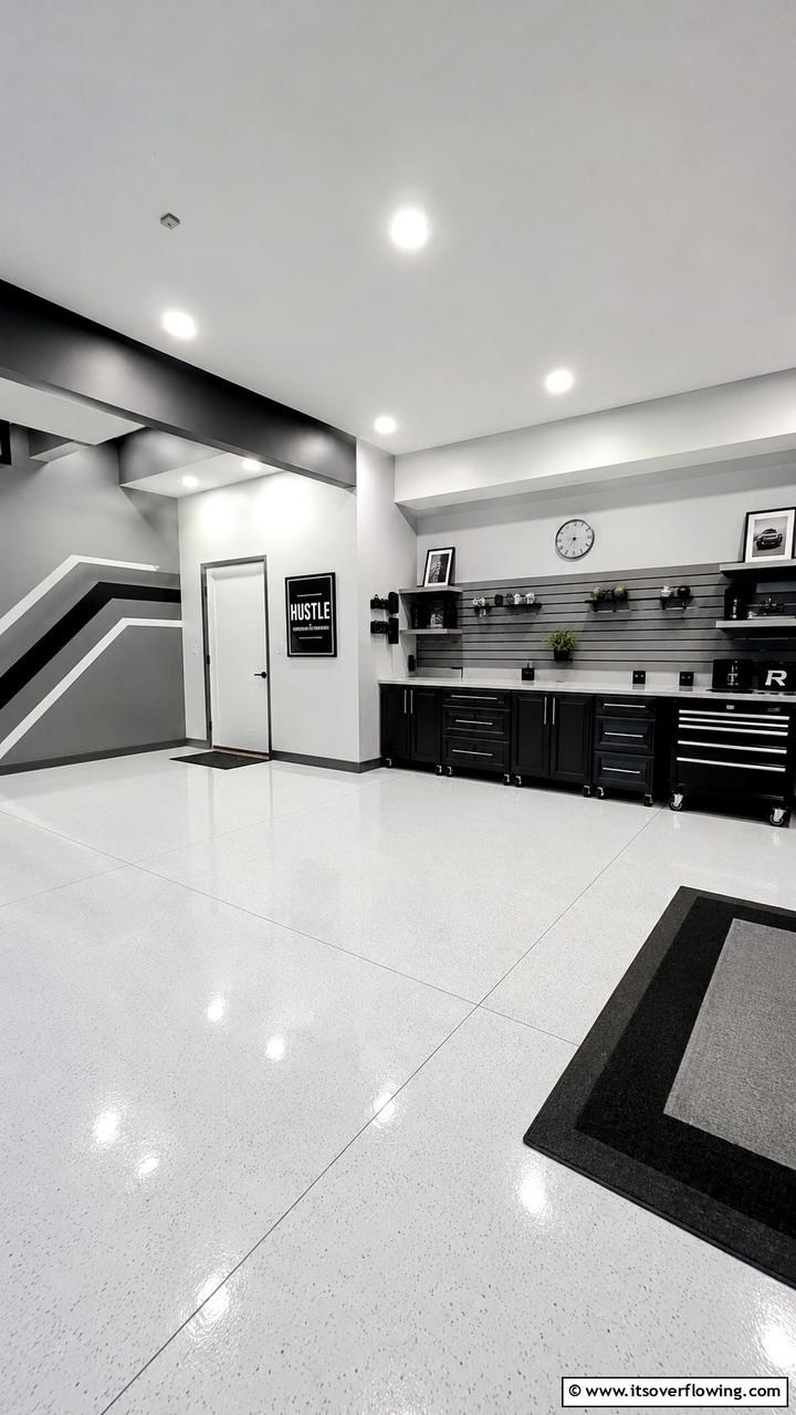 Modern Minimalist Slate - 30 Creative Garage Wall Paint Ideas for a Fresh Look