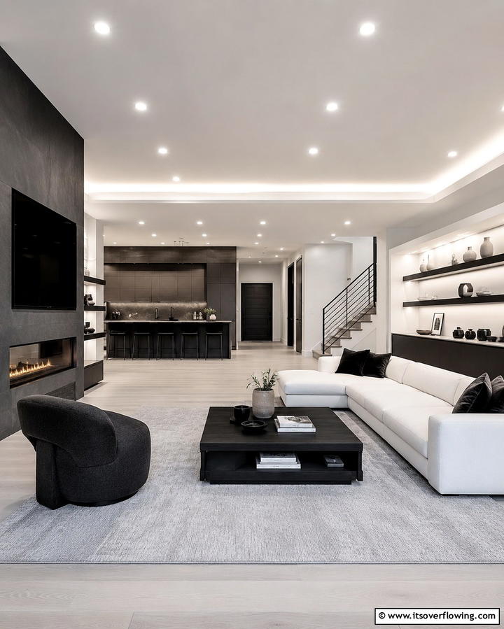 Modern Minimalist Space - 30 Great Room Ideas to Elevate Open-Concept Living