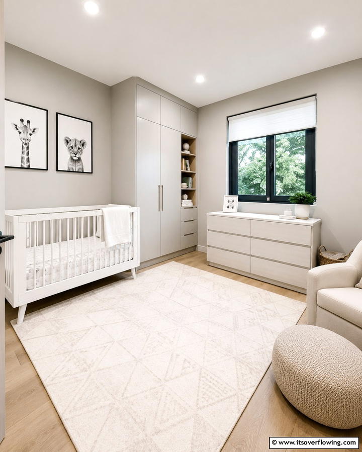 Modern Minimalist Space - 30 Small Nursery Ideas for Adorable Compact Spaces