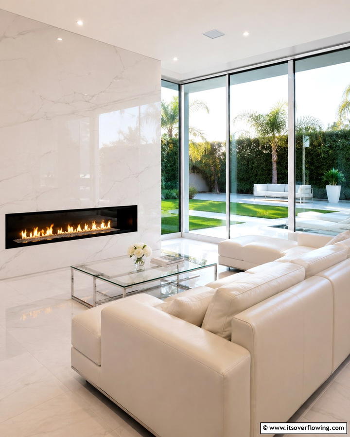 Modern Minimalist Sunroom Fireplace - 25 Sunroom With Fireplace Ideas for Cozy Gatherings