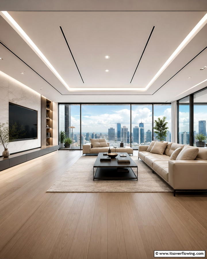 Modern Minimalist Tray Ceiling Design - 25 Tray Ceiling Ideas to Elevate Your Room’s Design